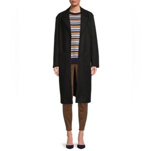 Jason Maxwell Women's A-line Faux Wool Duster Coat EUC